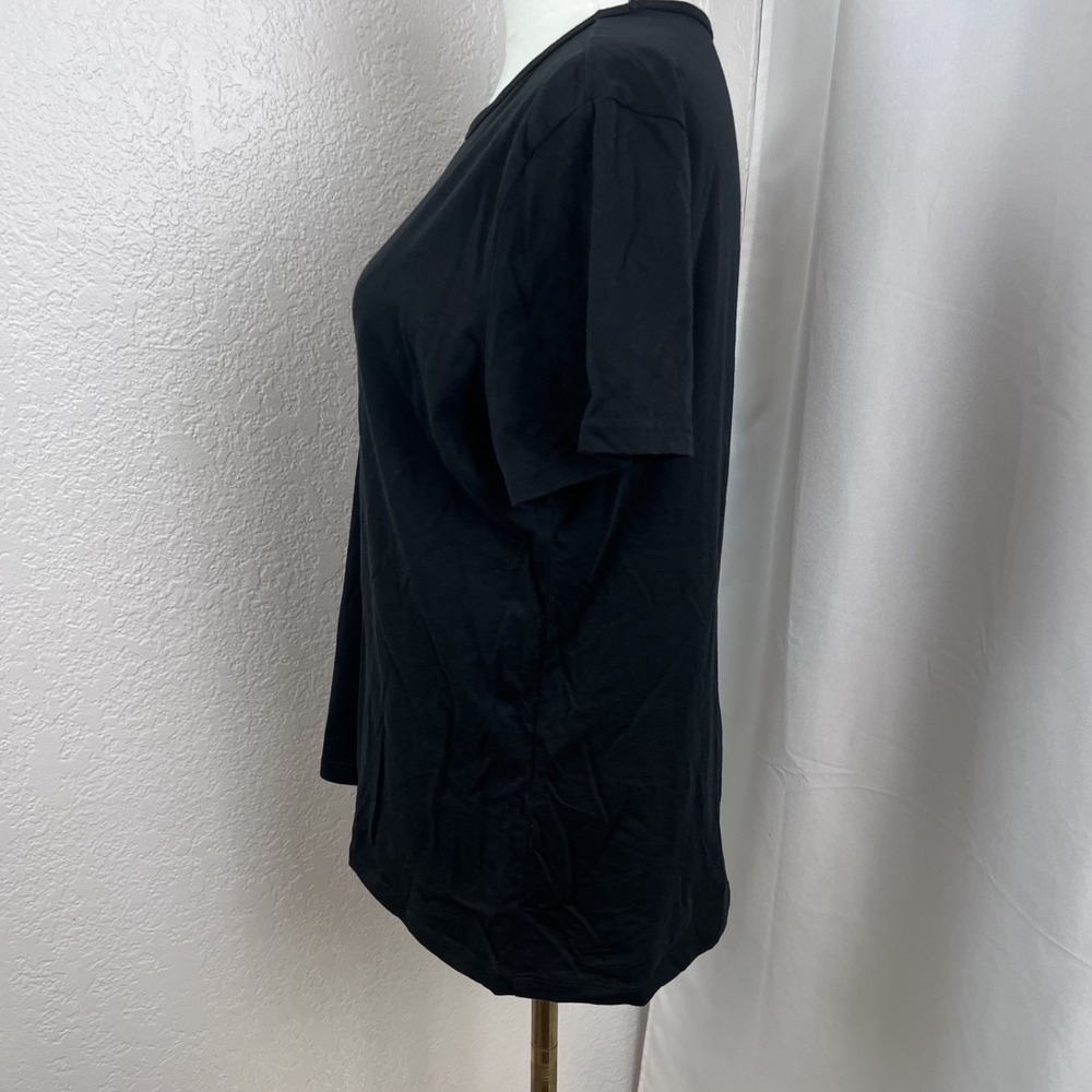 Lauren Ralph Lauren Top Womens Large Black Crest Embroidered Preppy Ivy League - Picture 3 of 9